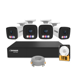 EXCLUSIVE BUNDLE: AI POWERED Sentinel 4K PoE NVR Wired Security System, 1TB HDD & 4 Metal Cameras