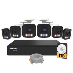 EXCLUSIVE BUNDLE: AI POWERED Sentinel 4K PoE NVR Wired Security System, 6 Metal Cameras, 1TB HDD