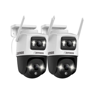 AI POWERED Guard Pro 3K PLUS Dual Lens PTZ Wi-Fi 6 Plug-in Security Camera, 2 Pack