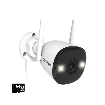 AI POWERED 4K Guard Pro Wi-Fi 6 Plug-in Security Camera with 64GB SD Card