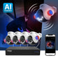 AI Powered Sentinel 4K PTZ Wired 8 Channel PoE NVR Security System, 4 Cameras, 1TB HDD