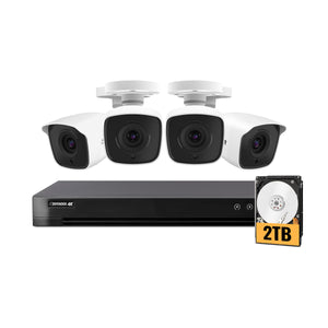 4K Ultra Ultra 8 Channel DVR Security System with 2TB HDD & 4 Vision Cameras (Certified Open Box)