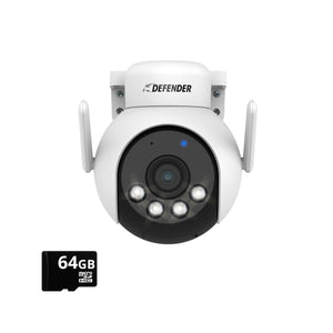 AI POWERED 4K Everwatch PTZ Plug-in Power Security Camera, 64GB SD Card (Certified Open Box)