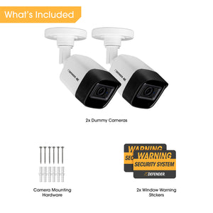 Fake 4K Bullet Security Cameras - 2 Pack